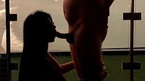 foreverlicious asian gives holiday blowjob with cumshot