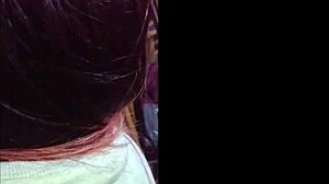 Feeling excited as stranger sucks it on the cable car