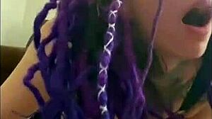 Pretty purple dreadhead white girl straight from college forsakenangel gets fucked in debut trailer