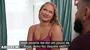 Blonde harley king craves rough quickie fucking on her small tits.