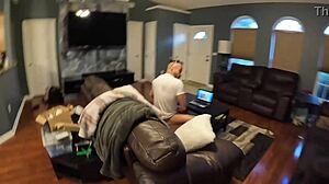 Does Danni help the sexy stranger with her big cock blowjob?