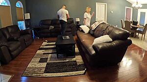 Does Danni help the sexy stranger with her big cock blowjob?