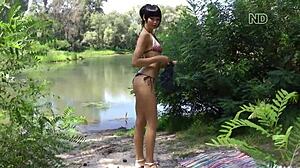 Nudolls presents Anya engaging in fingering activity