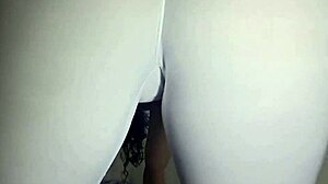 Pov view of ripped yoga pants on huge ass amateur girlfriend during backshots