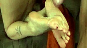 compilation of barefoot footjobs where guys cum on feet