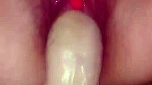 watch her finger pussy as i stuff dildo.