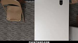 teen feels scared as cop bends her over for big cock