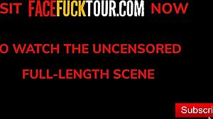 Teen Lola Heart gagged by monster cock on face fuck tour