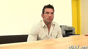 Hunk gives dirty blowjob to gay guy