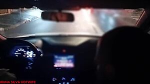 I, Bruna Silva, have my first hotwife encounter with spitting and blowjobs