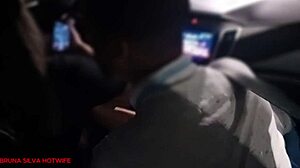 I, Bruna Silva, have my first hotwife encounter with spitting and blowjobs