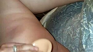 bbw whore is fucking her new huge dildo