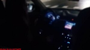 I, Bruna Silva, have my first hotwife encounter with spitting and blowjobs