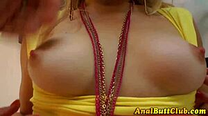 She twists nipples in intense anal pleasure.