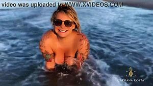 Nude Walk With Friends On Beach