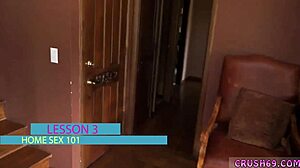 Hey, watch this tiny 18+ teen ride anal with stepfather in POV