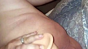 bbw whore is fucking her new huge dildo