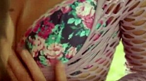 rebekah arouses lesbian friend tereza by licking pussy with toys.