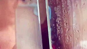 lady raex in a shower bathing scene