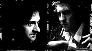 Threesome sex pleases busty brunette with facial