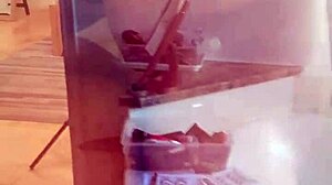 lady raex in a shower bathing scene