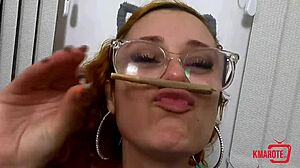 Girls Playing with Feet at Party