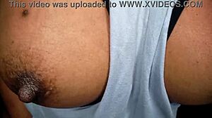 Ebony girl tempts with beautiful features in close view