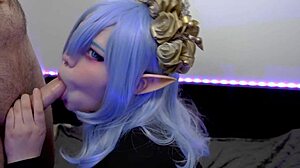 Curvy Goth Elf Furiyssh Delivers a Sloppy Homemade Blowjob with Cum in Mouth for Young 18+ Amateur Fans.