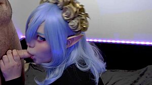 Curvy Goth Elf Furiyssh Delivers a Sloppy Homemade Blowjob with Cum in Mouth for Young 18+ Amateur Fans.