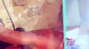 lady raex in a shower bathing scene