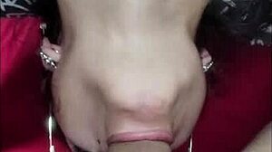 Watch White Moon deepthroat that big cock like a submissive teen slut