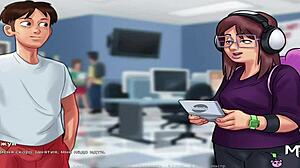 emotional sex with chubby girl in headphones, uncensored