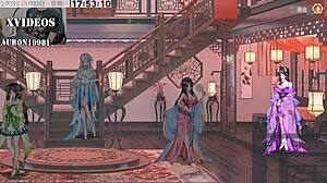 Anime Hentai: Massive Cock Penetrates Tight Ass in Wild 怡紅院 Scene. Big Boobs Bounce as Action Heats Up.