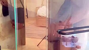 lady raex in a shower bathing scene