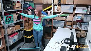 Redhead Ornella Gets Her Tight Cunt Demolished When Found Robbing