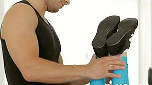 Skinny Gal Takes Hard Pounding with Small 18+ Boobs