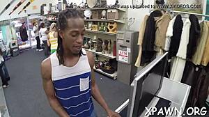 Skinny Whore Gives Sloppy Blowjob