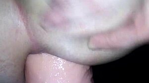 Huge dildo penetrates tight ass in intense anal fucking session