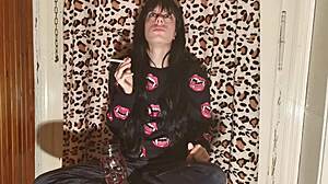 Smoking Goth Girl After Long Day Behind Scenes Pt2 HD!