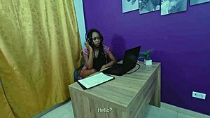 A Call To The Call Center Ends In Masturbation