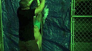 Rough Teen Anya Bound in Outdoor Public Fuck-A-Thon