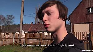 Wow! Czech twink drilled on POV cam for cash by CzechHunter!