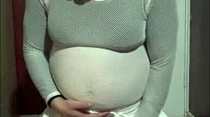 Bisexual crossdresser mark wright craves real cock fucking while playing with his own