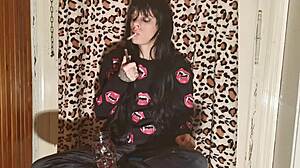 Smoking Goth Girl After Long Day Behind Scenes Pt2 HD!