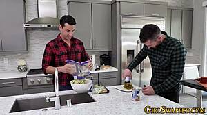 Teen 18+ stepdaughter in stockings sucks big cock! Wow! 😍