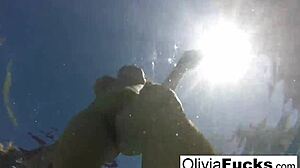 Olivia Enjoys Summer Fun In The Pool