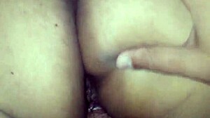 Horny young woman surprises couple in amateur scene