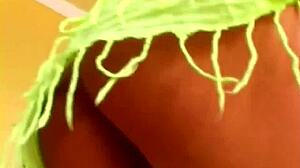 Naughty blonde with big tits masturbates using dildo, reaching orgasm.