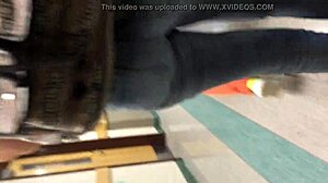 Candid hidden voyeur footage of ass.