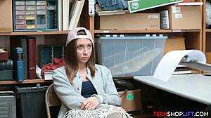 Security guard boldly catches tiny teen stealing from the store